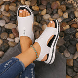 Fashionable Large-Size Flat-Soled Women's Sandals In