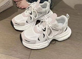 Breakj Old Dad Shoes Women 2025 Autumn And Winter New Mesh Breathable Low-Help Shoes Korean Version Of High-Heeled Casual Sports