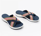 Women Slippers Platform Mesh Open Toe Mixed Color Wedges Female Sandals Summer Outdoor Beach slipper women Shoes
