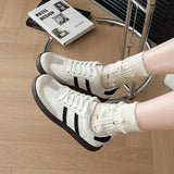 Training Shoes Girls 2024 Autumn Style New Style Female Students Ins Fashion Shoes All Kinds Of Casual Flat-Soled White