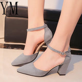 Sexy 2020 Sandalias Femeninas High heels Autumn Flock pointed Sandals High heels Female Summer Shoes Female Sandals Mujer