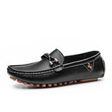 Men Leather Shoes Slip on Driving Flats Men Casual Shoes Mens White Moccasins Soft Sole Lazy Shoes Big Size