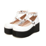 EDEELVEEYS Lolita Shoes Women Japanese Style Vintage Girls Med Heels Waterproof Platform College Student Cosplay Costume