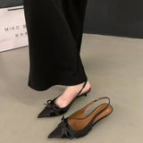 Breakj Pointed Bow High Heels Women 2025 New Summer Temperament And Thin And Head Sandals