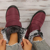 2023 New Waterproof Winter Boots Women Faux Fur Non Slip Snow Boots Woman Warm Thicken Plush Ankle Booties Plus Size