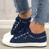 Korean version of the new women's hollow denim mesh shoes flat casual shoes breathable shoes students net shoes