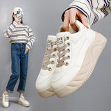 Breakj Shoes Female Spring 2024 New Student Korean Version Ins Trendy Thick Bottom Small White Shoes Casual Shoes XW
