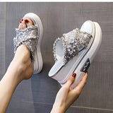 Hot Women Wedges Sandals Glitter High Heels Sandals Summer 2021 Chaussures Femme Platform Sandals Bling Casual Sandalia