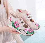 Breakj Shoes Sports Shoes Two-Color Rubber Beef Tendon Sole Leisure Embroidered Cloth Shoes Women's Single