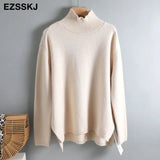 Winter basic oversize thick Sweater pullovers Women 2021 loose cashmere turtleneck Sweater Pullover female Long