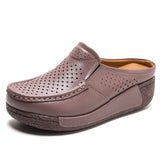 Breakj Summer Women's Leisure Comfortable Mother Cool Drag Fashion Rocking Shoes Thick-Soled Loose Cake Bun Half