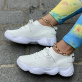 for Women Chunky Sneakers Breathable Comfortable Fashion Sports Shoes Mesh Green Black Woman Casual Shoes Flat Size