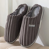 47 48 49 50 Large Size Men's Cotton Slippers for Autumn Winter Extra Large Plus Size Home Warm Thick-soled Indoor