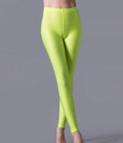Women Shiny Pant Leggings Hot Selling Leggings Solid Color Fluorescent Spandex Elasticity Casual Trousers Shinny