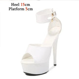 New Women Party Shoes Summer Sandals Patent Leather Gladiator Thin Heels T-tied Pole Dance Shoes sexy High-heels
