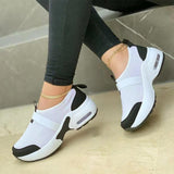 Mujer Women's Shoes 2021 Fashion Mesh Casual Sport Shoes Platform Wedge Sneakers Plus Size Flats Zapatillas