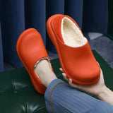 Women Slippers Home Cotton Shoes Thick Bottom Plush Warm Slippers Women Platform Shoes Woman Winter Warm Fur