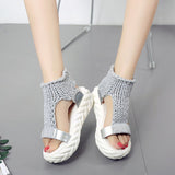 Women's New Korean Version Of Xia Student Shoes With Polyamine Liposmide Soft-Bottomed Knitted Wool Women's