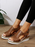 Sandals Women 2025 New Large-Size Thick-Sed Fish Mouth Roman Shoes With High Heel Women's