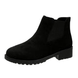 Size Short Boots Children's 2023 Spring And Autumn New Red Martin Boots Round Head, Thick Heels, Medium Heels, Tight Short