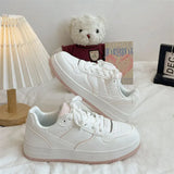 White Shoes Children 2024 Autumn New Campus Style Shoes Flat Soles Shoes Leisure Sports Shoes Lightweight Student