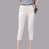 For Women Trousers Summer High Elasticity Office Lady Pant Capri 2019 New Fashion Formal Trouser For Ladies Pencil