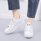 Breakj White Shoes Spring Shoes 2025 New Women's Shoes Korean Version Of Spring Shoes Students Casual Spring And Autumn Flat Bottom Lace Single