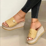 latform Wedges Slippers Women Sandals 2022 New Female Shoes Fashion Heeled Shoes Casual Summer Slides Slippers