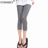 Printing Pants Women High Quality Capris High Waisted Floral Lady's Fitness Leggings Seventh Elastic Slim Short