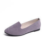 Flat Shoes 2021 Summer Suede Casual Platform Women Shoes Pointed Toe Candy Colors Footwear Party Shoe Ladies Large