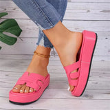 Breakj Thick Bottom Slippers 2025 Summer New Round Head Pine Pastry Bottom Casual Cold Slippers