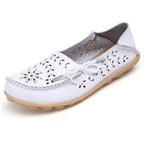Ballet Flats Genuine Leather Shoes Woman Slip On Loafers Flats Soft Oxford Shoes Casual Sapato Feminino Plus Size