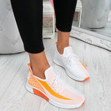 New Women Sport Shoes Mesh Sneakers Female Lace Up Shoes Women's Round Toe Low Heels Ladies Comfortable Casual Flats