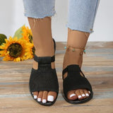 Flat-Bottomed Slippers Women 2025 Summer New Round Head Beach Slippers