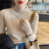 Turtleneck Slim Sweater Pullover Women Autumn winter Casual long Sleeve Sweater For women Female Chic Jumpers