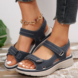 Breakj Asia Large-Size Magic Sticker Sports Wind Thick-Soled Sandals Women One Word Toe Beach Cool Drag