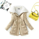 New Autumn Winter Women Cotton Coats Medium Long Wadded Slim Jacket Thermal Warm Parkas Casual Quilt