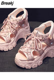 Sandals Comfort Shoes for Women Muffins shoe Clogs With Heel Suit Female Beige New Sports Flat Thick Girls Black Fashion