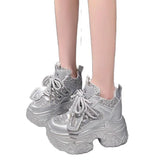 Breakj New Summer Summer Thick-Soled Thick-Soled High-Heeled Small White Shoes Korean Version Of The Pine Cake