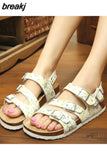 2023 New Summer Fashion Women Sandals Buckle Cork Beach Casual Outside Non-slip Slipper