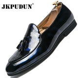 Leather Oxfords Shoes Men Loafers Casual Slip on Men Dress Shoes Italian Graceful Wedding Party Shoes Men Moccasins