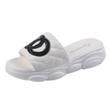Breakj Red Slippers Female Wear Summer Fashion Versatile With Thick Bottom Small Fragrant Wind Summer Slippers 21
