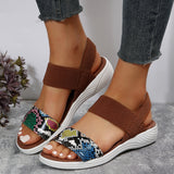 Breakj Sandals Women's Summer Thick-Sed Flats Fish Mouth Tight Size Sandals Women's Shoes