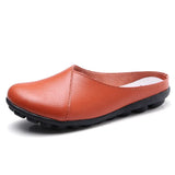Summer Sneakers Slip On Flat Shoes Women's Casual Loafers Walking Shoes Female Outdoor PU Leather Soft Bottom