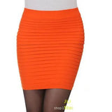 Summer Skirts Sexy Short Ladies Skirt High Waist A-Line Skirts High Elastic Black Red Pleated Skirt Candy