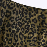 Sale Women Vintage Leopard Print Satin Mini Skirt Casual Female Clothes