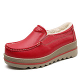 Breakj Student Sports Shoes In Autumn And Winter 2024 Korean Version Of Rocking Shoes Leather Slopes And Casual Shoes Women's Singles