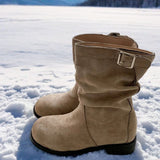Breakj British Style Coarse And Martin Boots 2025 Autumn And Winter New Thin Pile In The Boots Sleeves Short