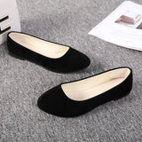 Spring Autumn Women Shoes Flock Flats Comfortable Flat Shoes Women Flats Loafers Shallow Slip on Shoes Red Black Plus
