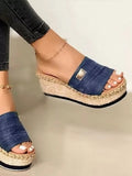 latform Wedges Slippers Women Sandals 2022 New Female Shoes Fashion Heeled Shoes Casual Summer Slides Slippers